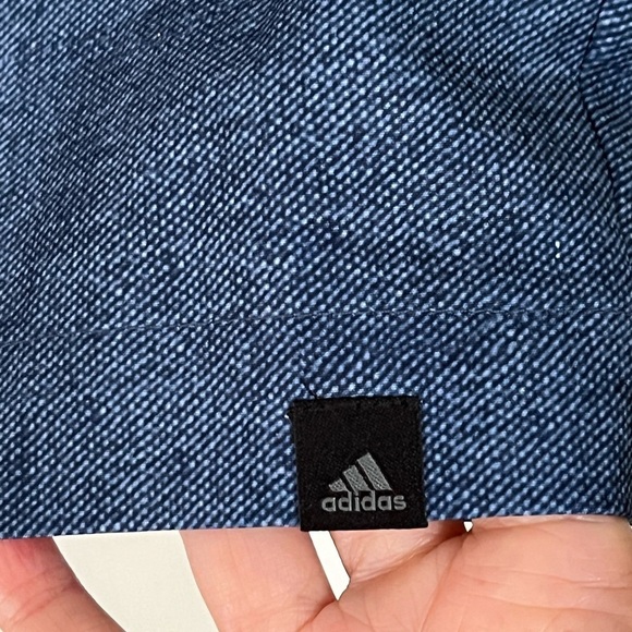 Adidas Blue Heathered Athletic Golf Shorts Men’s Size 35 Rubberized Waist Grips - Picture 3 of 9